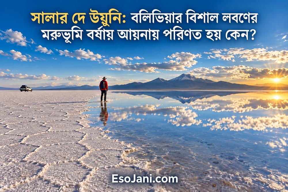 সালার দে উয়ুনি বর্ষায় আয়না হয় কেন? বলিভিয়ার লবণের মরুভূমির বিজ্ঞান