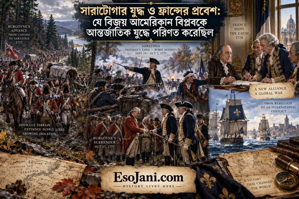 সারাটোগার যুদ্ধ ও ফ্রান্সের প্রবেশ: যে বিজয় আমেরিকান বিপ্লবকে আন্তর্জাতিক যুদ্ধে পরিণত করেছিল