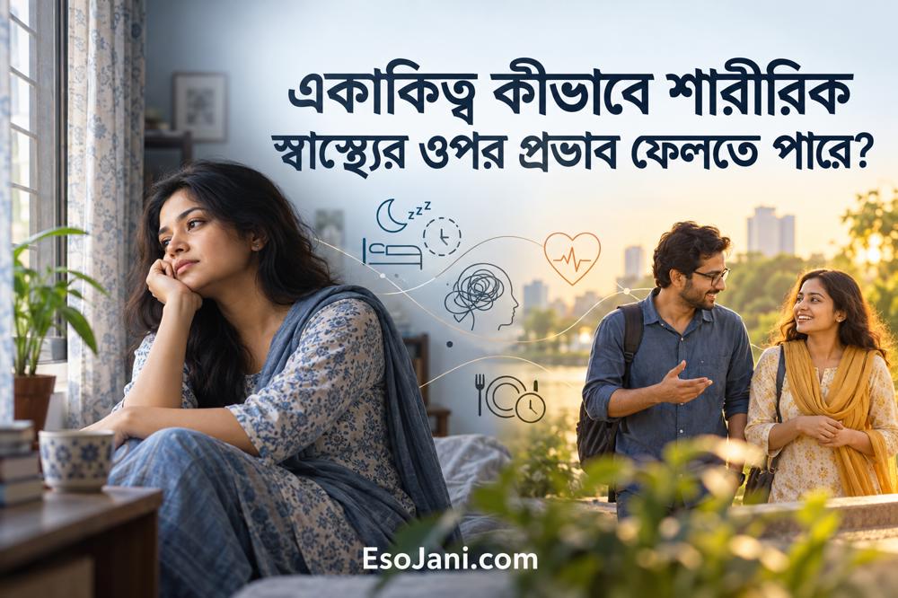 একাকিত্ব কীভাবে শারীরিক স্বাস্থ্যে প্রভাব ফেলে? ঘুম, হৃদ্‌স্বাস্থ্য ও দৈনন্দিন অভ্যাস