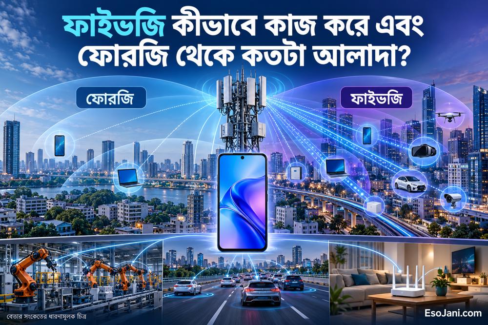ফাইভজি কীভাবে কাজ করে? ফোরজির সঙ্গে গতি ও প্রযুক্তির পার্থক্য