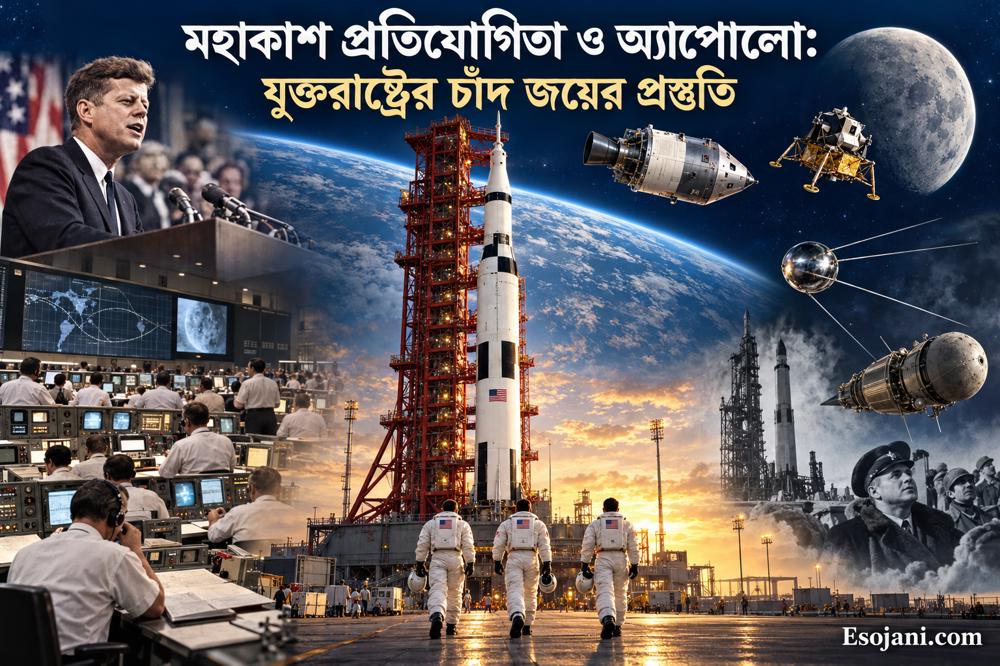 মহাকাশ প্রতিযোগিতা ও অ্যাপোলো: যুক্তরাষ্ট্রের চাঁদ জয়ের প্রস্তুতি