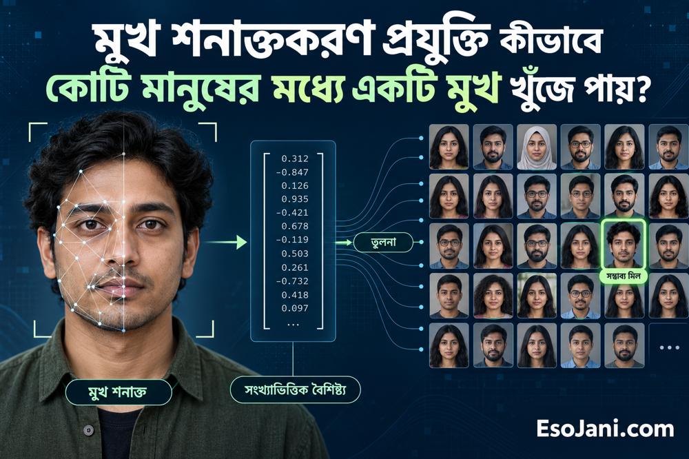 মুখ শনাক্তকরণ প্রযুক্তি কীভাবে কোটি মানুষের মধ্যে একটি মুখ খুঁজে পায়?