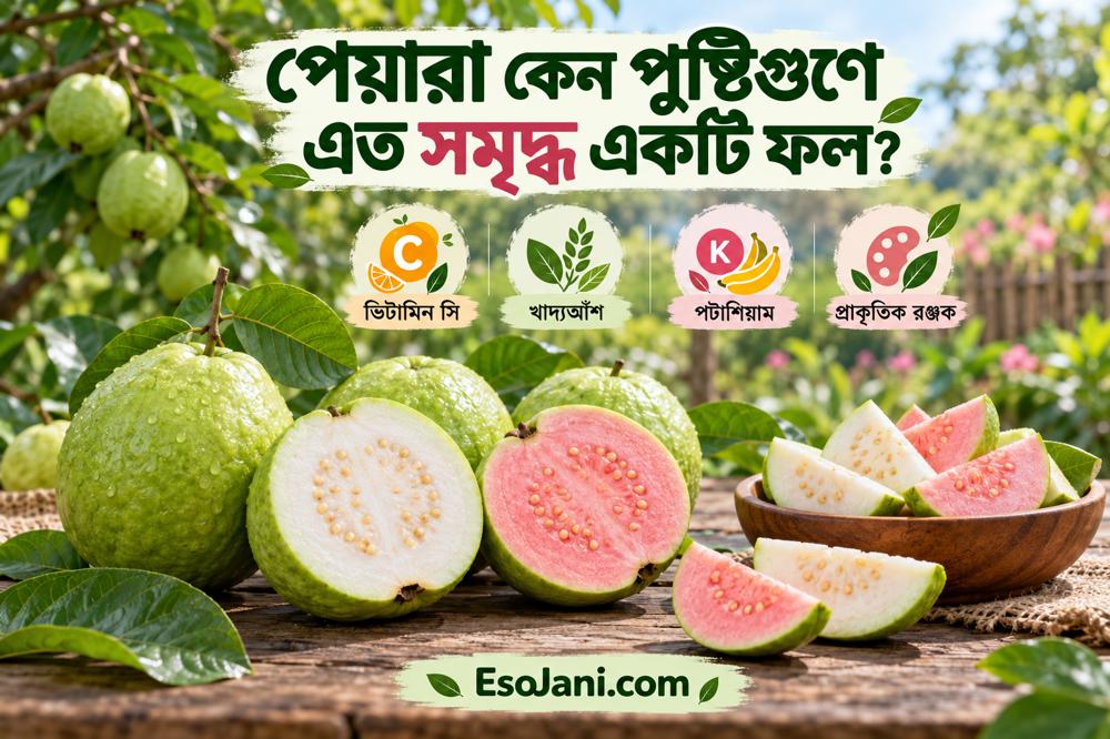 পেয়ারা কেন পুষ্টিগুণে এত সমৃদ্ধ? ভিটামিন, আঁশ ও উপকারিতার বিজ্ঞান