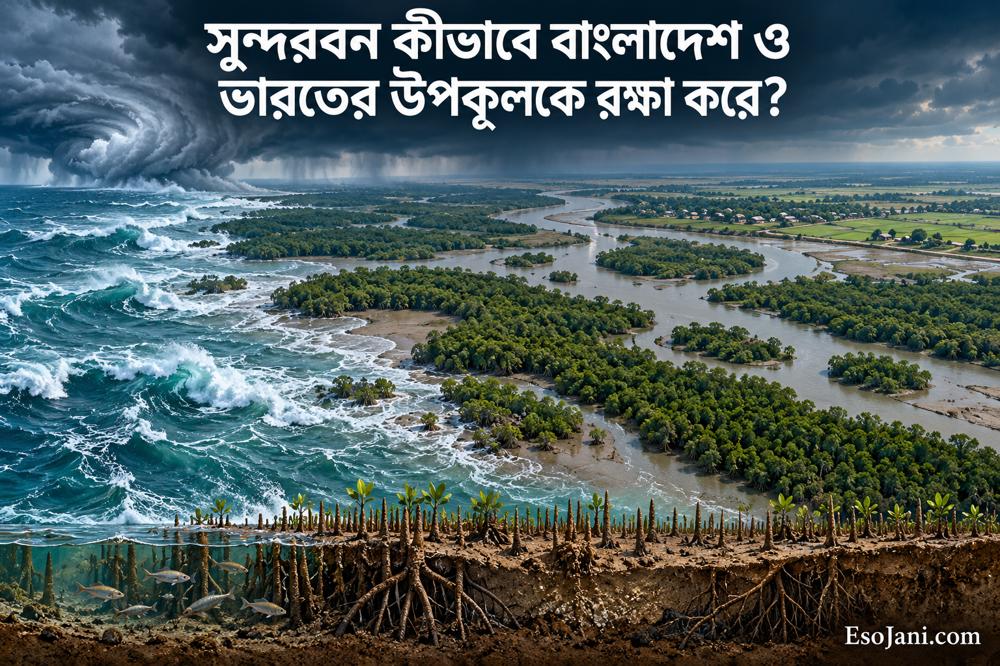 সুন্দরবন কীভাবে বাংলাদেশ ও ভারতের উপকূলকে রক্ষা করে?