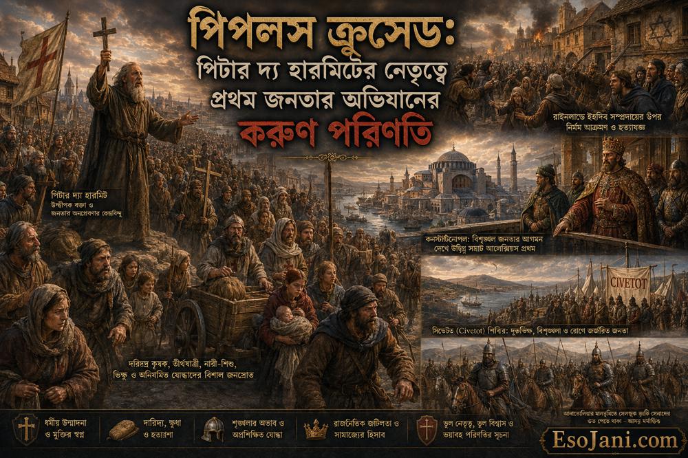 পিপলস ক্রুসেড: পিটার দ্য হারমিটের নেতৃত্বে প্রথম জনতার অভিযানের করুণ পরিণতি