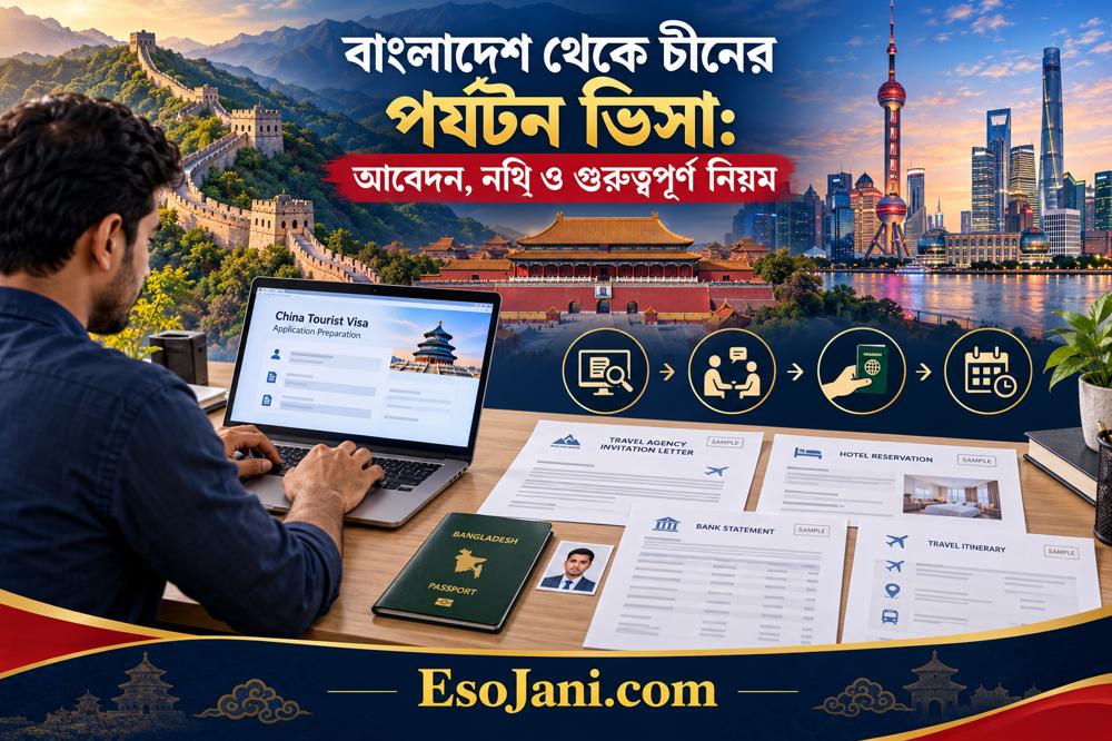 বাংলাদেশ থেকে চীনের পর্যটন ভিসা: আবেদন, নথি ও গুরুত্বপূর্ণ নিয়ম