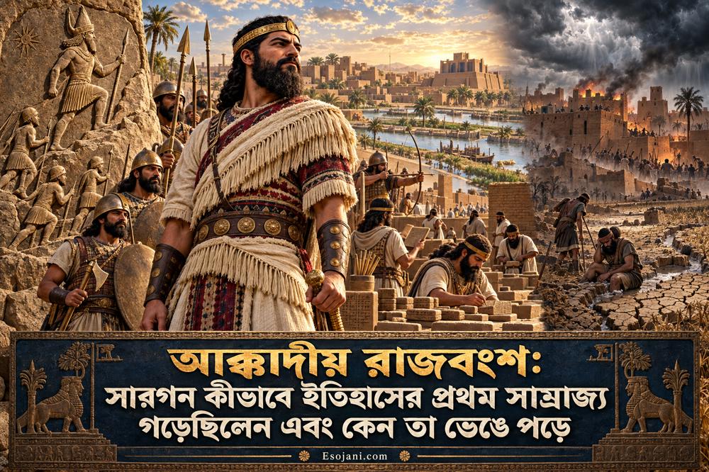 আক্কাদীয় রাজবংশ: সারগনের সাম্রাজ্য প্রতিষ্ঠা ও পতনের ইতিহাস