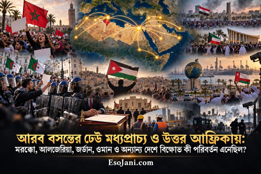 আরব বসন্তের আঞ্চলিক ঢেউ: মরক্কো, আলজেরিয়া, জর্ডান ও ওমানে কী বদলেছিল?