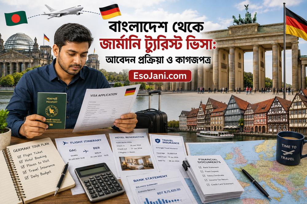 বাংলাদেশ থেকে জার্মানি ট্যুরিস্ট ভিসা: আবেদন প্রক্রিয়া, প্রয়োজনীয় কাগজপত্র ও প্রস্তুতির পূর্ণ নির্দেশিকা
