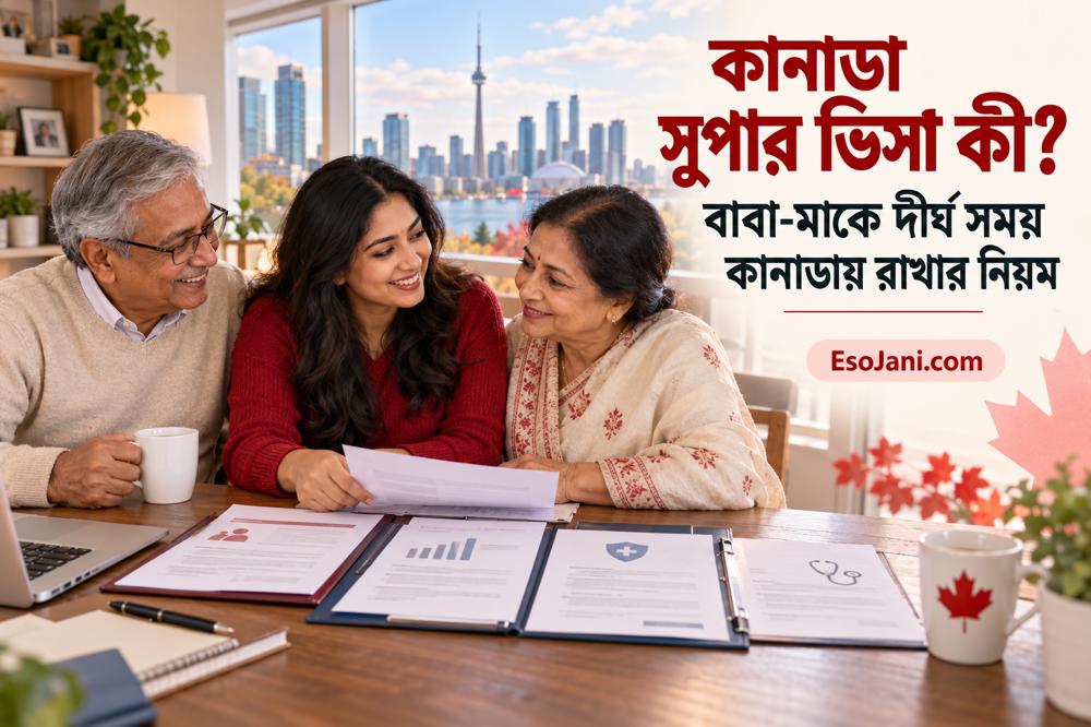 কানাডা সুপার ভিসা কী? বাবা-মাকে দীর্ঘ সময় কাছে রাখার যোগ্যতা ও আবেদনপদ্ধতি