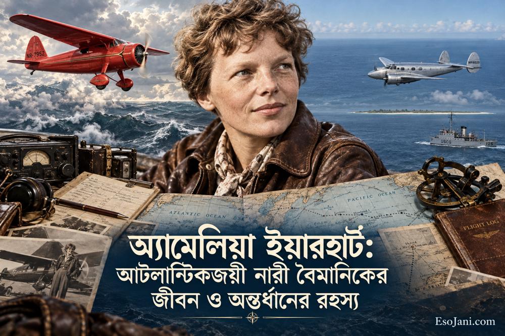 অ্যামেলিয়া ইয়ারহার্ট: আটলান্টিকজয়ী নারী বৈমানিকের জীবন ও অন্তর্ধানের রহস্য