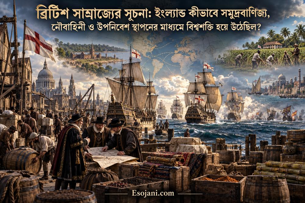 ব্রিটিশ সাম্রাজ্যের সূচনা: সমুদ্রবাণিজ্য, নৌবাহিনী ও উপনিবেশের মাধ্যমে ইংল্যান্ডের বিশ্বশক্তি হয়ে ওঠার ইতিহাস