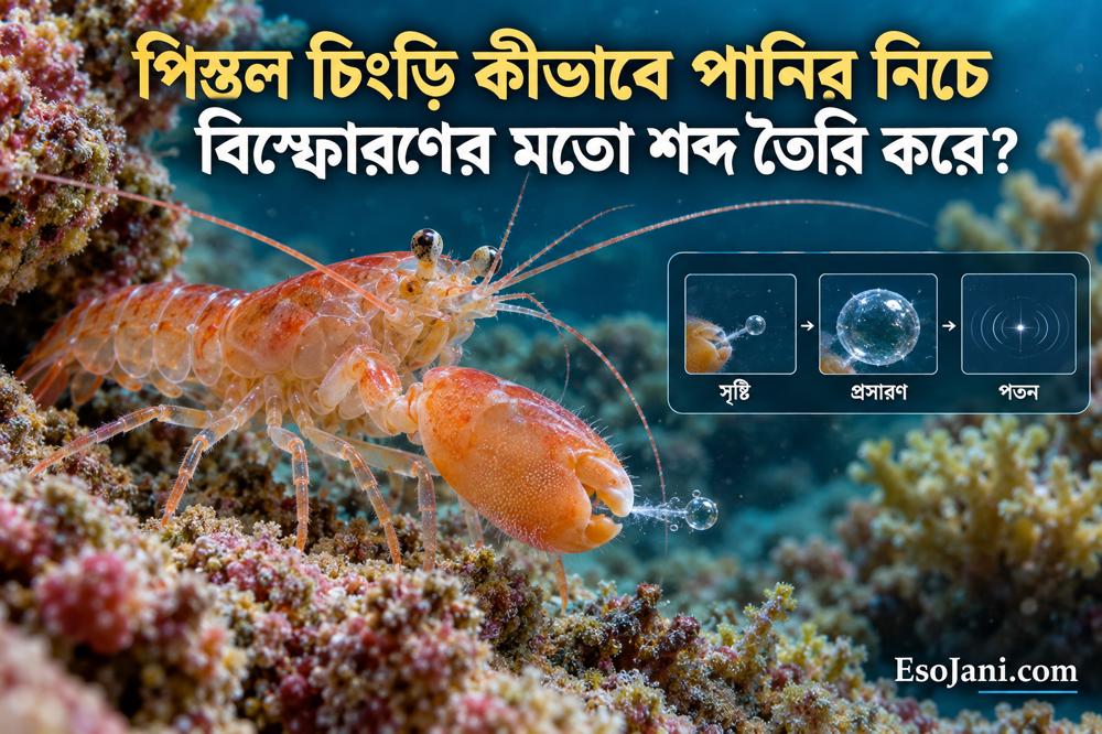 পিস্তল চিংড়ি কীভাবে পানির নিচে বিস্ফোরণের মতো শব্দ তৈরি করে?