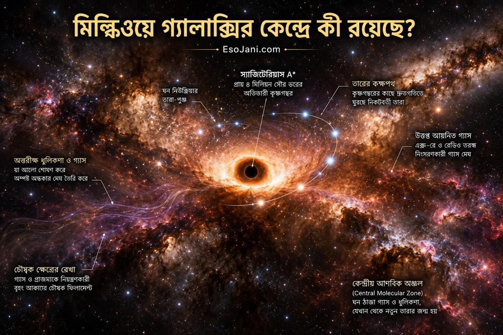মিল্কিওয়ে গ্যালাক্সির কেন্দ্রে কী রয়েছে? স্যাজিটারিয়াস এ* ও রহস্যময় গ্যালাক্টিক কেন্দ্রের ভেতরের জগৎ