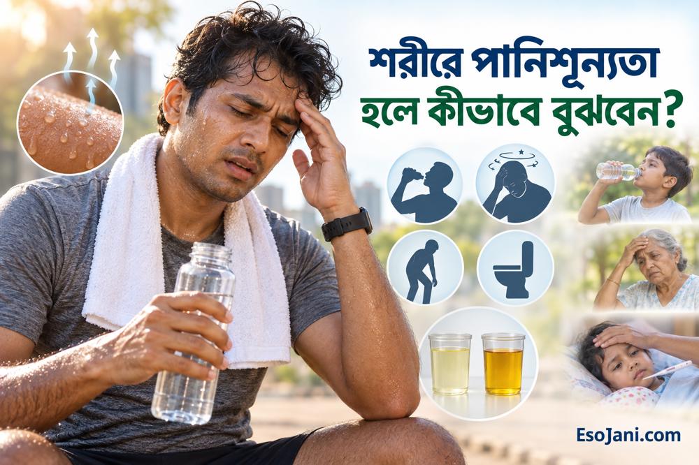 শরীরে পানিশূন্যতা হলে কীভাবে বুঝবেন? লক্ষণ, ঝুঁকি ও করণীয়