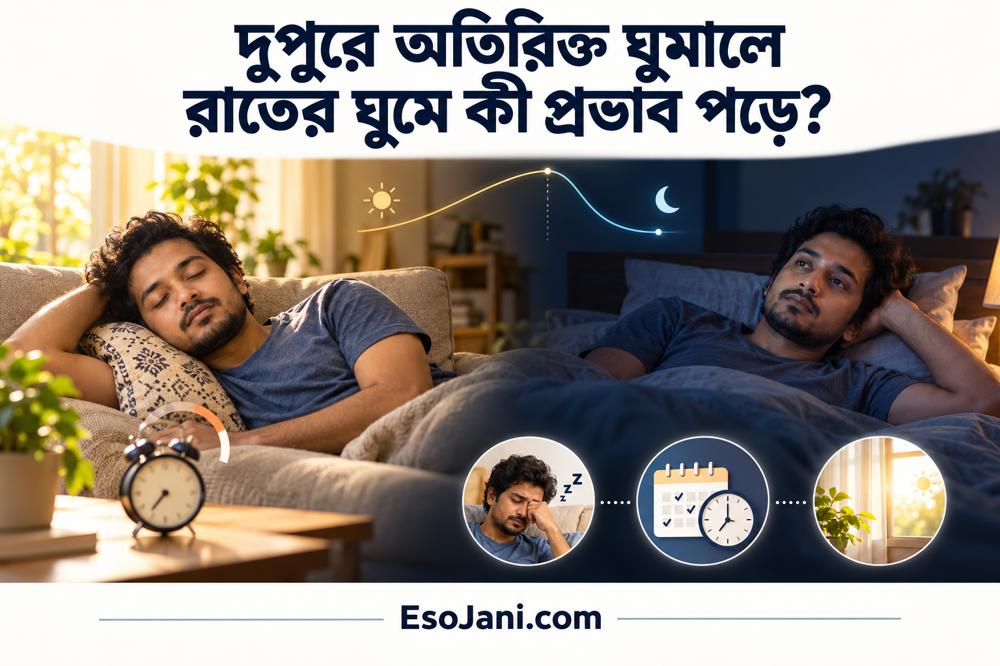 দুপুরে অতিরিক্ত ঘুমালে রাতের ঘুমে কী প্রভাব পড়ে? সময় ও দৈর্ঘ্যের গুরুত্ব