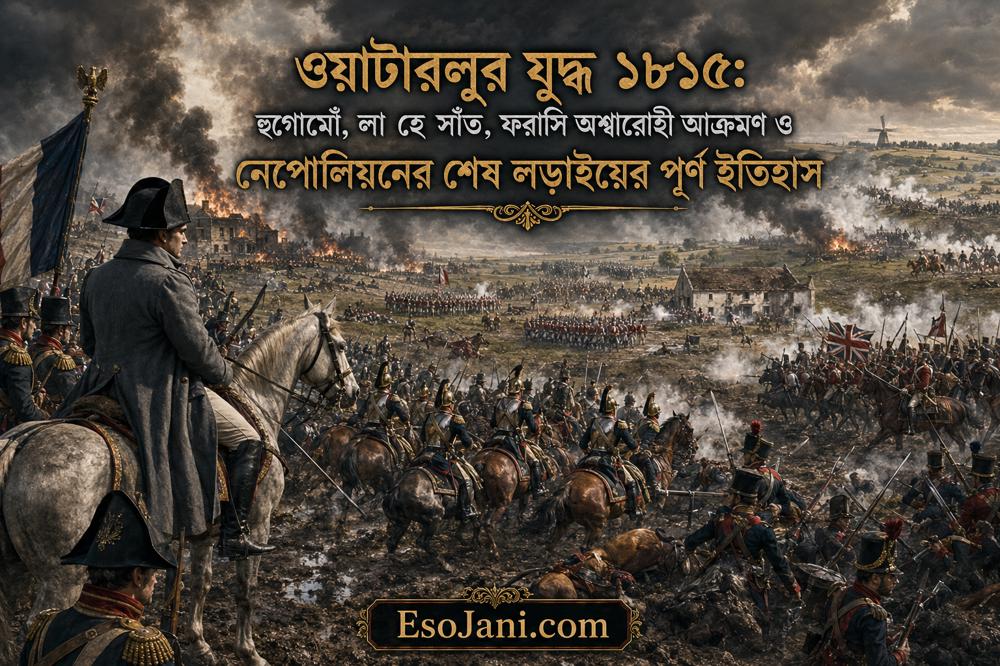 ওয়াটারলুর যুদ্ধ ১৮১৫: হুগোমোঁ, লা হে সাঁত, ফরাসি অশ্বারোহী আক্রমণ ও নেপোলিয়নের শেষ লড়াইয়ের পূর্ণ ইতিহাস