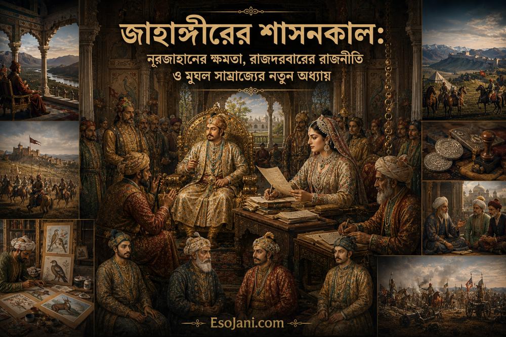 জাহাঙ্গীরের শাসনকাল: নূরজাহানের ক্ষমতা, রাজদরবারের রাজনীতি ও মুঘল সাম্রাজ্যের নতুন অধ্যায়