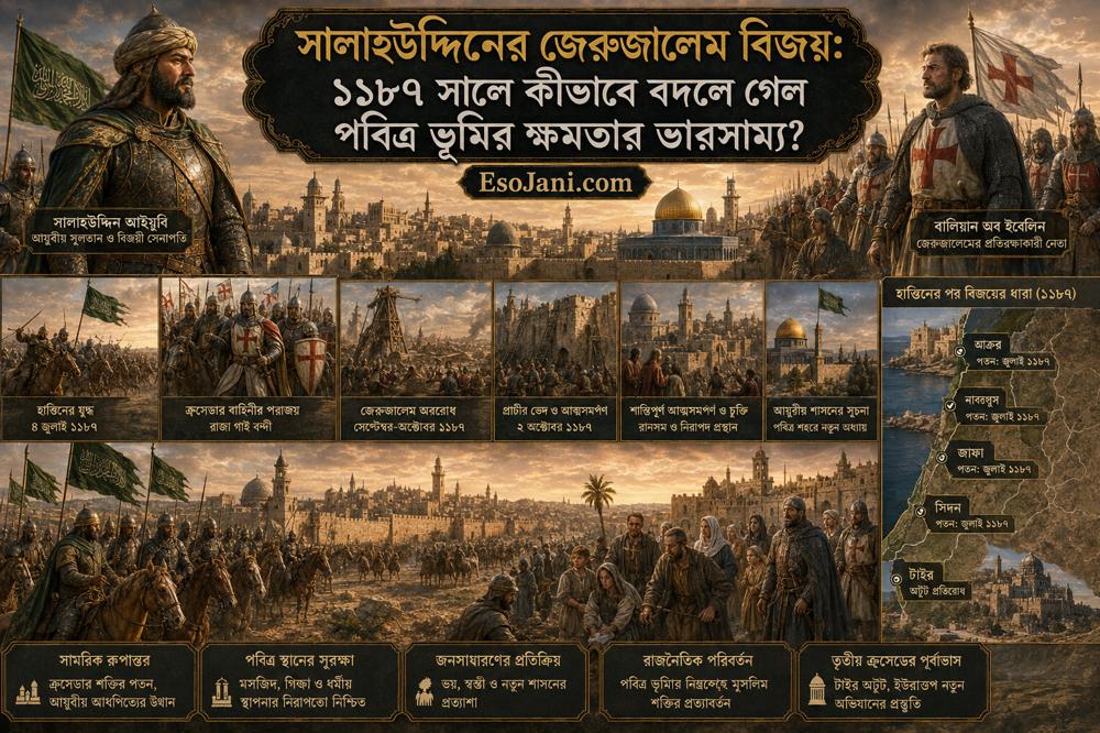 সালাহউদ্দিনের জেরুজালেম বিজয়: ১১৮৭ সালে কীভাবে বদলে গেল পবিত্র ভূমির ক্ষমতার ভারসাম্য?
