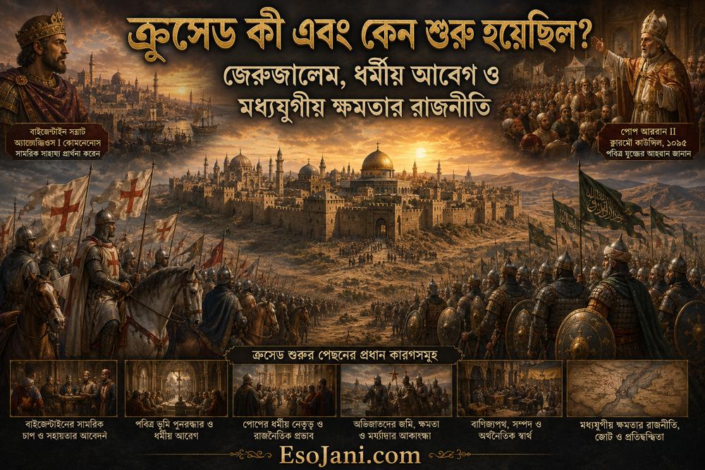 ক্রুসেড কী এবং কেন শুরু হয়েছিল? জেরুজালেম, ধর্মীয় আবেগ ও মধ্যযুগীয় ক্ষমতার রাজনীতি