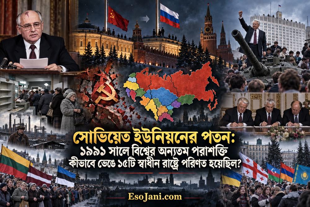 সোভিয়েত ইউনিয়নের পতন: ১৯৯১ সালে পরাশক্তি ভেঙে ১৫টি রাষ্ট্র হওয়ার ইতিহাস