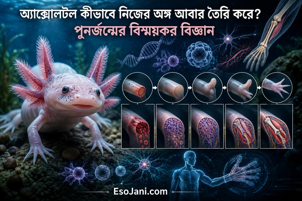 অ্যাক্সোলটল কীভাবে নিজের অঙ্গ আবার তৈরি করে? পুনর্জন্মের বিস্ময়কর বিজ্ঞান