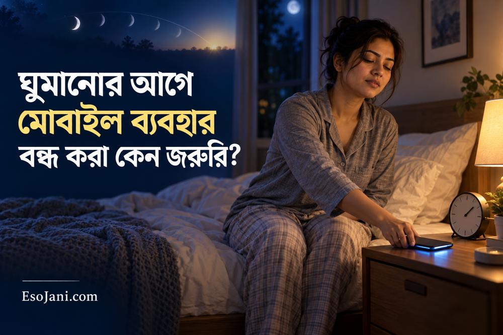 ঘুমানোর আগে মোবাইল ব্যবহার বন্ধ করা কেন জরুরি? ঘুম, মস্তিষ্ক ও শরীরের ওপর প্রভাব