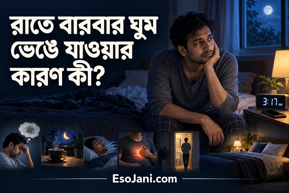 রাতে বারবার ঘুম ভেঙে যাওয়ার কারণ কী? লক্ষণ ও ভালো ঘুমের উপায়
