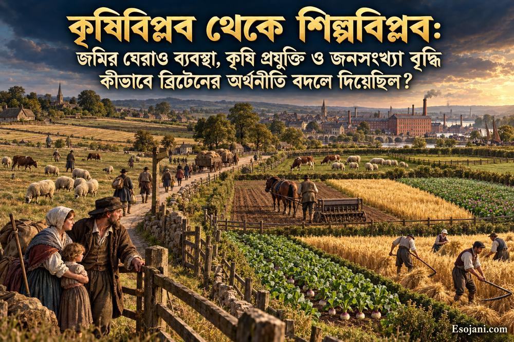 কৃষিবিপ্লব থেকে শিল্পবিপ্লব: জমির ঘেরাও, কৃষি প্রযুক্তি ও জনসংখ্যায় ব্রিটেনের রূপান্তর