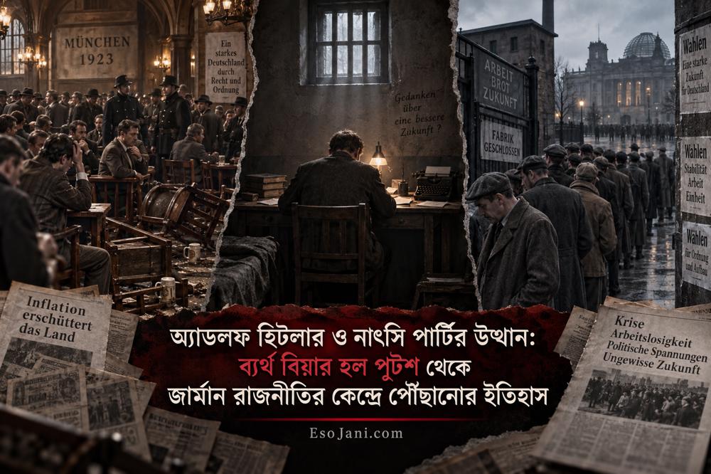 অ্যাডলফ হিটলার ও নাৎসি পার্টির উত্থান: বিয়ার হল পুটশ থেকে ক্ষমতার কেন্দ্রে
