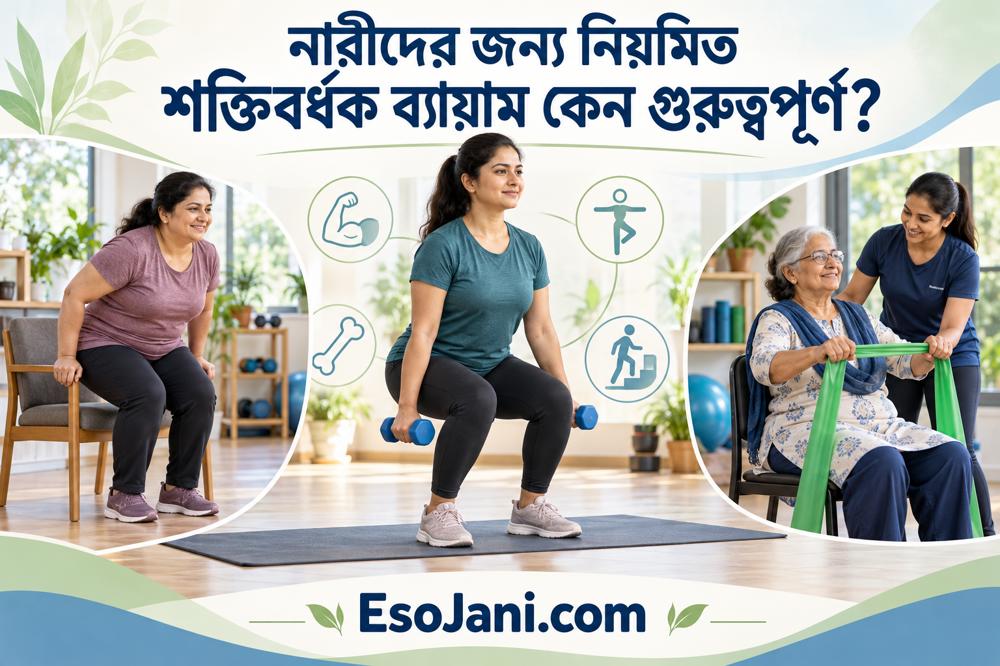 নারীদের শক্তিবর্ধক ব্যায়াম কেন জরুরি? পেশি, হাড় ও সুস্থতার উপকারিতা