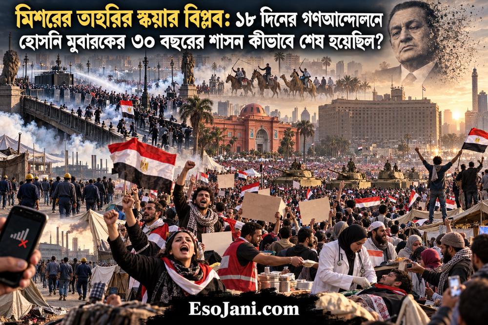মিশরের তাহরির স্কয়ার বিপ্লব: ১৮ দিনে মুবারকের ৩০ বছরের শাসনের পতন