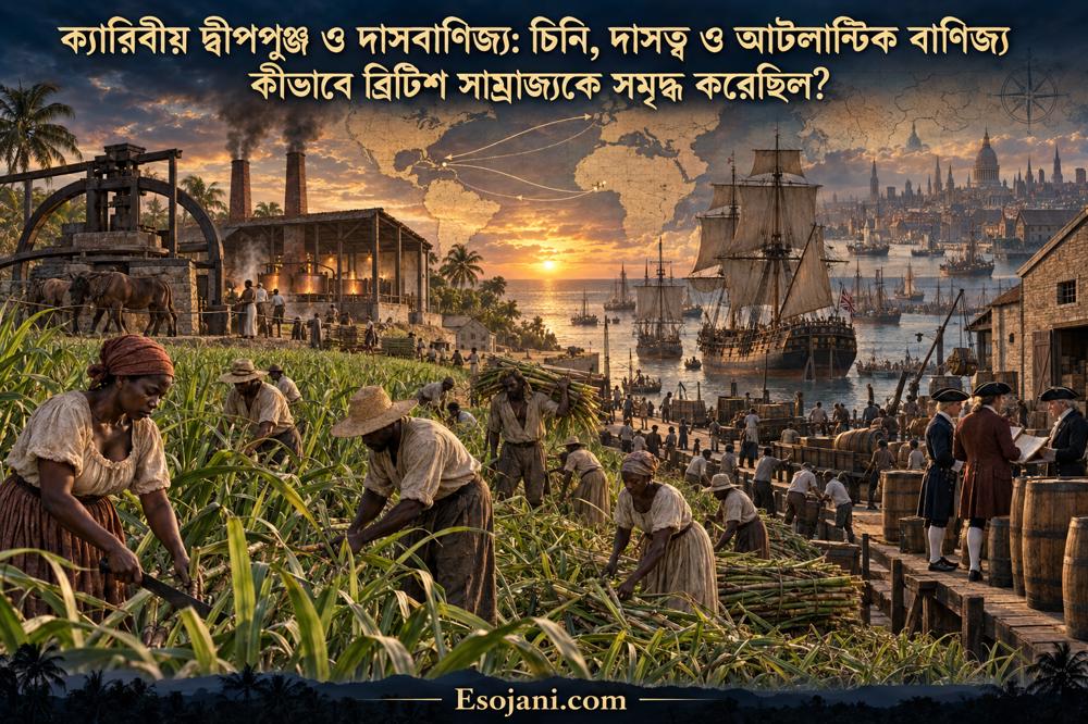 ক্যারিবীয় দ্বীপপুঞ্জ ও দাসবাণিজ্য: চিনি ও দাসশ্রম যেভাবে ব্রিটিশ সাম্রাজ্যকে সমৃদ্ধ করেছিল