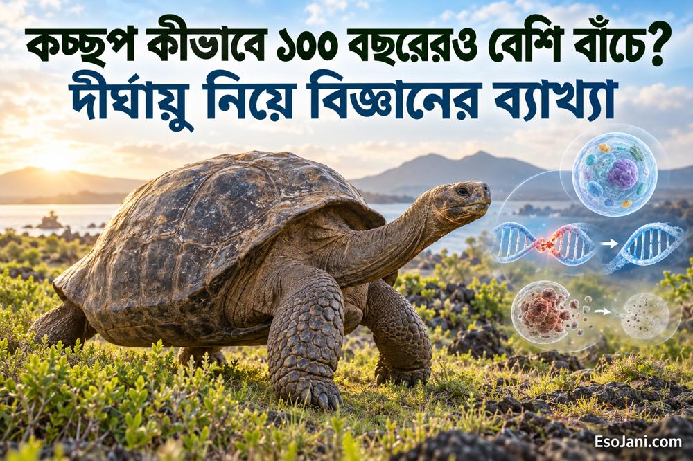 কচ্ছপ কীভাবে ১০০ বছরেরও বেশি বাঁচে? দীর্ঘায়ু নিয়ে বিজ্ঞানের ব্যাখ্যা