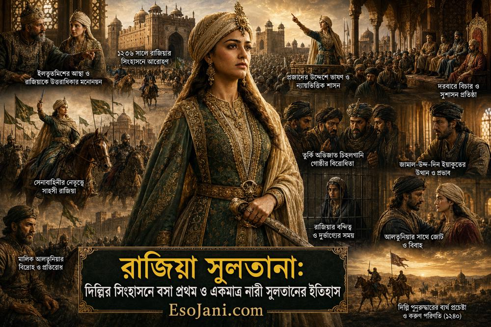 রাজিয়া সুলতানা: দিল্লির সিংহাসনে বসা প্রথম ও একমাত্র নারী সুলতানের ইতিহাস