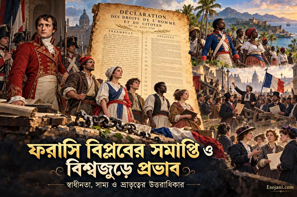 ফরাসি বিপ্লবের সমাপ্তি ও বিশ্বজুড়ে প্রভাব: স্বাধীনতা, সাম্য ও ভ্রাতৃত্বের উত্তরাধিকার