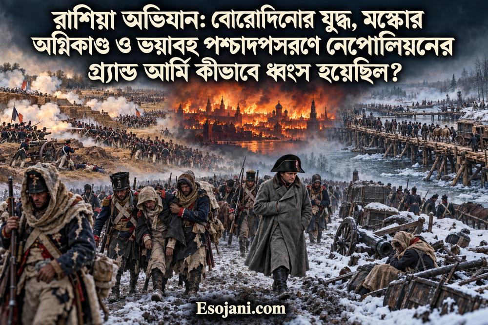 নেপোলিয়নের রাশিয়া অভিযান: বোরোদিনো, মস্কোর আগুন ও গ্র্যান্ড আর্মির ধ্বংস