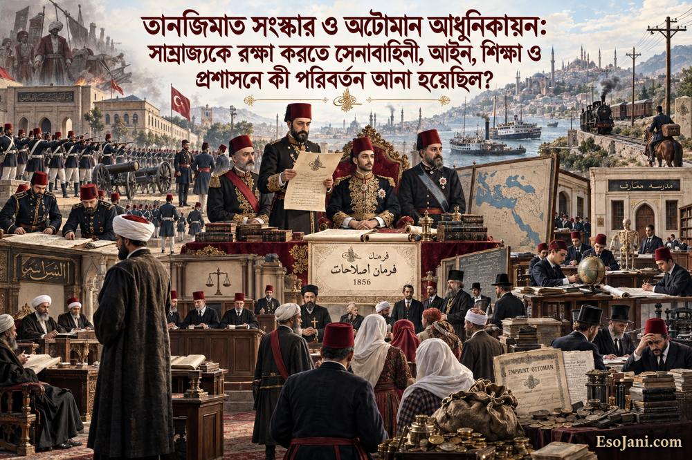 তানজিমাত সংস্কার ও অটোমান আধুনিকায়ন: সেনাবাহিনী, আইন, শিক্ষা ও প্রশাসন বদলে সাম্রাজ্য রক্ষার প্রচেষ্টা