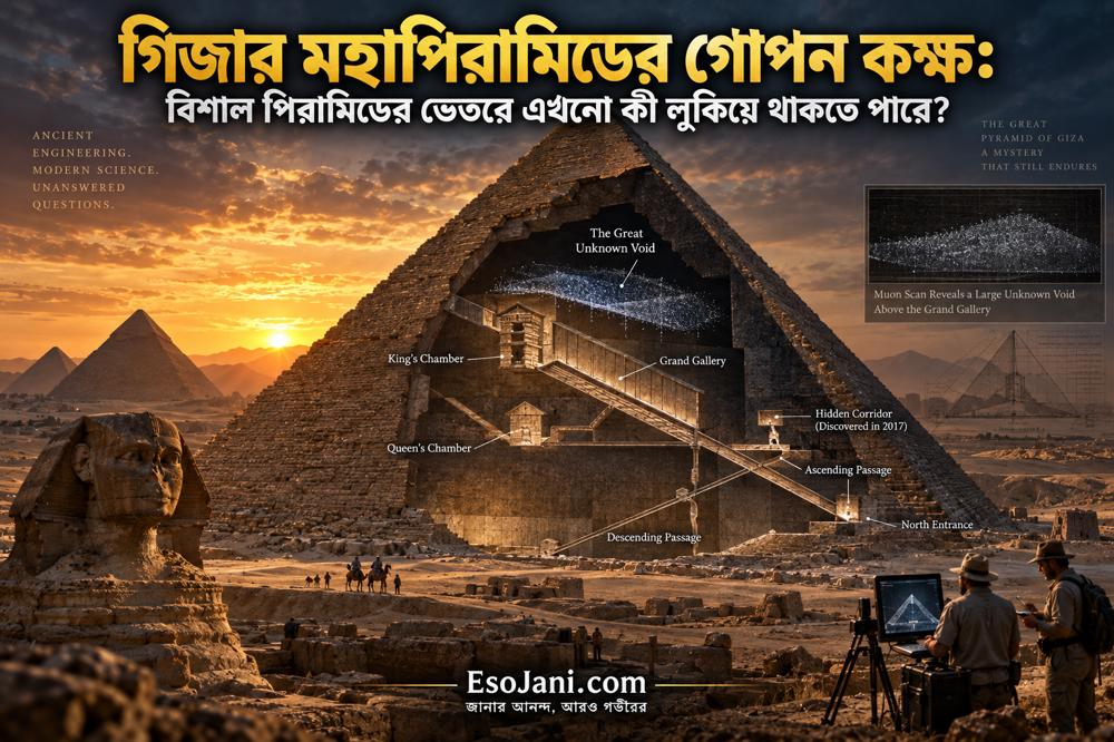 গিজার মহাপিরামিডের গোপন কক্ষ: বিশাল পিরামিডের ভেতরে এখনো কী লুকিয়ে থাকতে পারে?