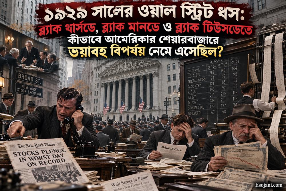 ১৯২৯ সালের ওয়াল স্ট্রিট ধস: ব্ল্যাক থার্সডে থেকে ব্ল্যাক টিউসডের ইতিহাস