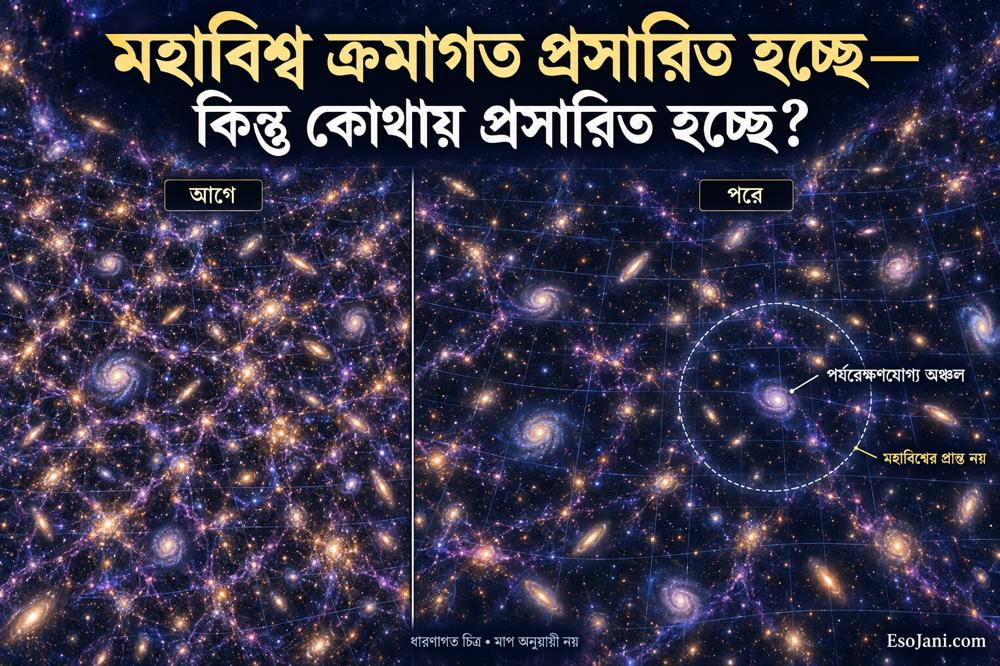 মহাবিশ্ব কোথায় প্রসারিত হচ্ছে? স্থান, সীমানা ও মহাবিস্ফোরণের সহজ ব্যাখ্যা