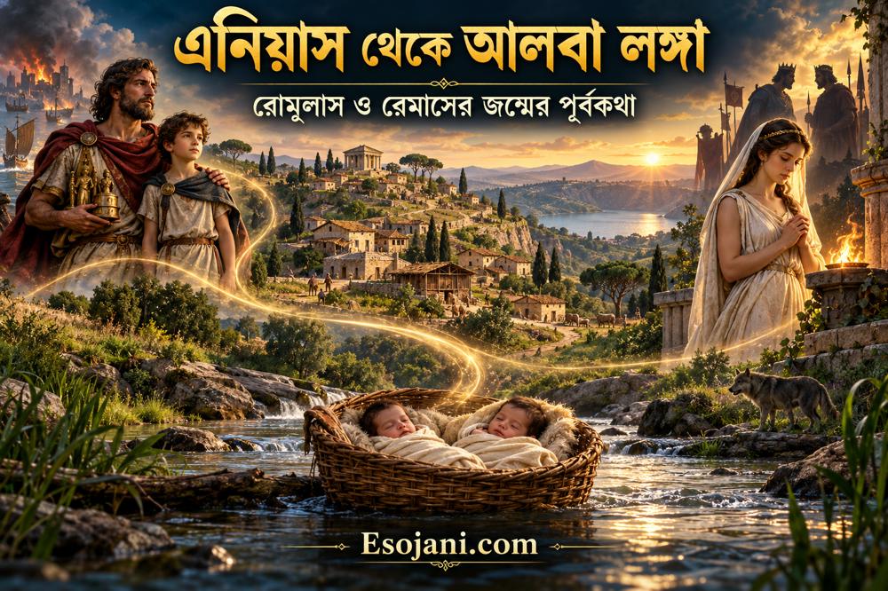 এনিয়াস থেকে আলবা লঙ্গা: রোমুলাস ও রেমাসের জন্মের পৌরাণিক ইতিহাস