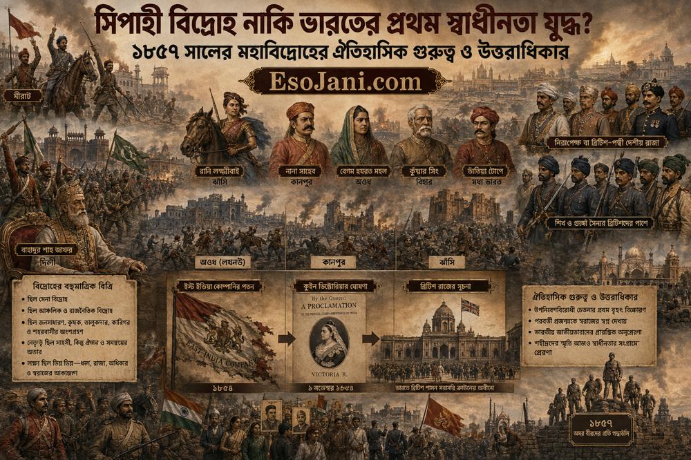 সিপাহী বিদ্রোহ নাকি ভারতের প্রথম স্বাধীনতা যুদ্ধ? ১৮৫৭ সালের মহাবিদ্রোহের ঐতিহাসিক গুরুত্ব