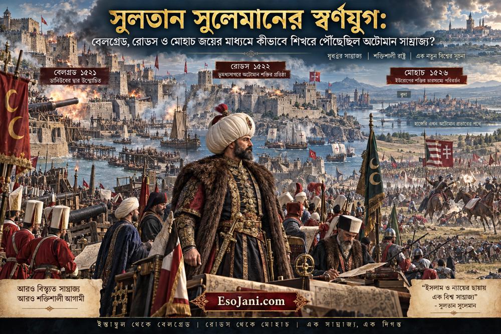 সুলতান সুলেমানের স্বর্ণযুগ: বেলগ্রেড, রোডস ও মোহাচ জয়ে অটোমান সাম্রাজ্যের শিখরে আরোহণ