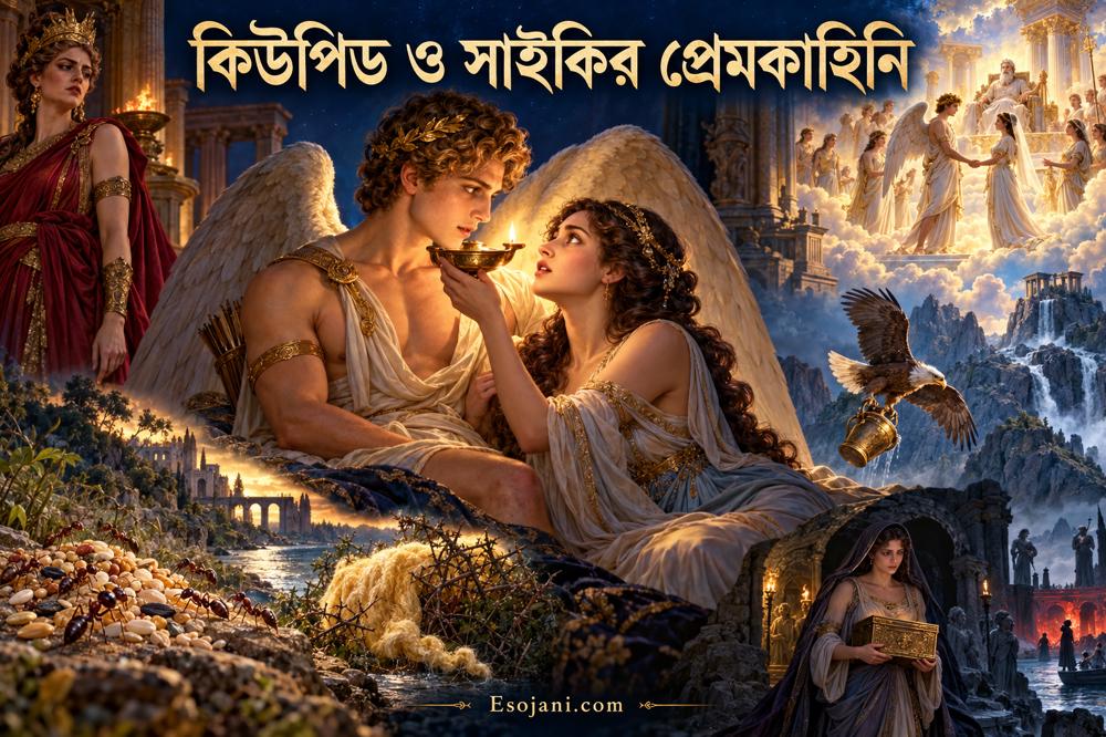 কিউপিড ও সাইকির প্রেমকাহিনি: অভিশাপ, চার পরীক্ষা ও অমর মিলন