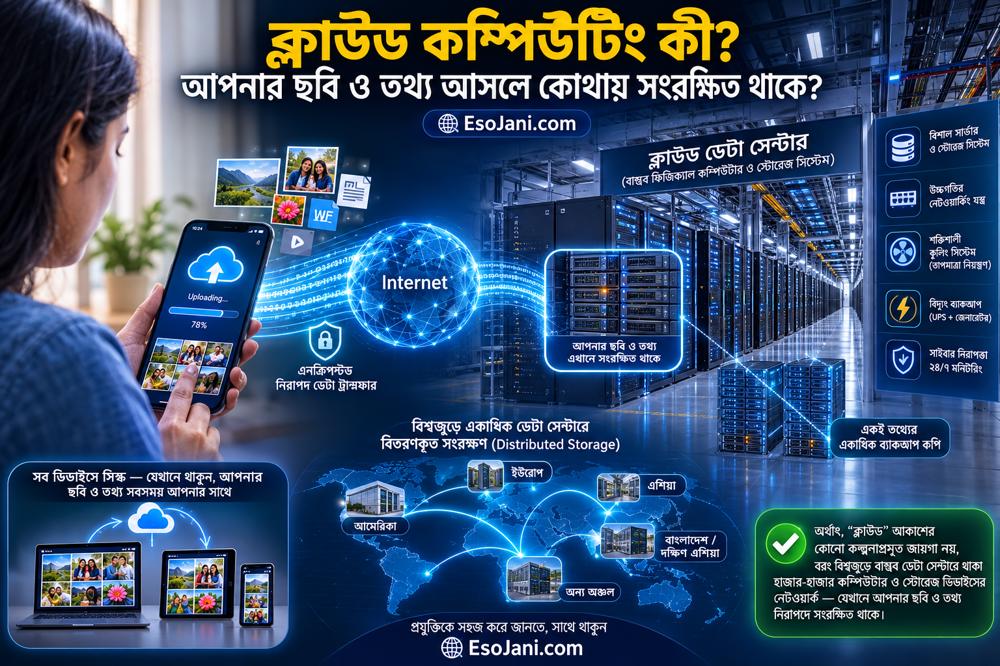 ক্লাউড কম্পিউটিং কী? আপনার ছবি ও তথ্য আসলে কোথায় সংরক্ষিত থাকে এবং কীভাবে সুরক্ষিত থাকে?