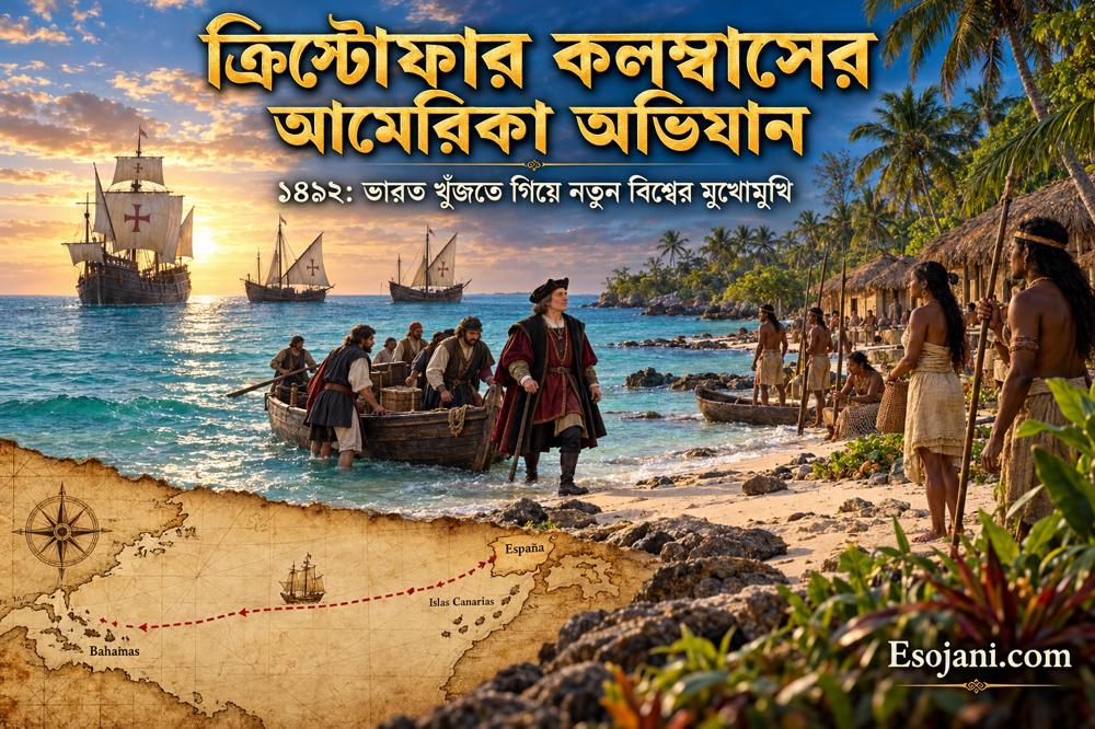 কলম্বাসের আমেরিকা অভিযান: ১৪৯২ সালে ভারত খুঁজতে আটলান্টিক পাড়ি