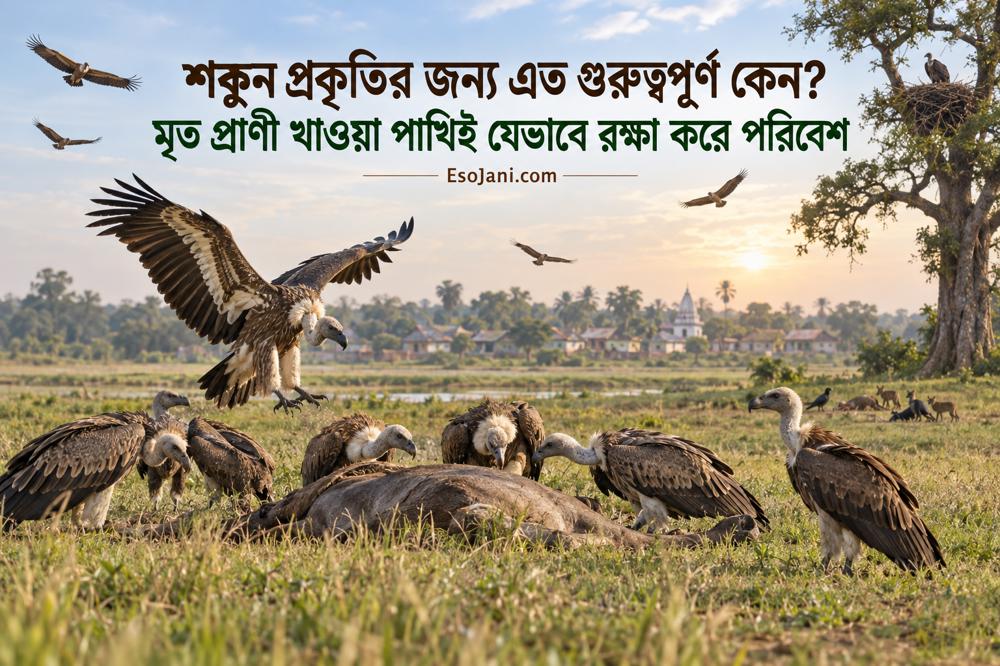 শকুন প্রকৃতির জন্য এত গুরুত্বপূর্ণ কেন? মৃত প্রাণী খেয়েই যেভাবে পরিবেশ রক্ষা করে