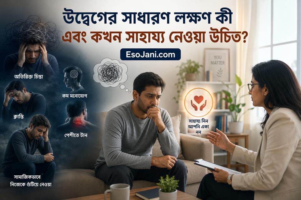 উদ্বেগের সাধারণ লক্ষণ কী এবং কখন সাহায্য নেওয়া উচিত? মানসিক ও শারীরিক সংকেত চিনুন
