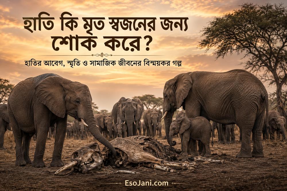 হাতি কি মৃত স্বজনের জন্য শোক করে? হাতির আবেগ, স্মৃতি ও সামাজিক জীবনের বিস্ময়কর গল্প